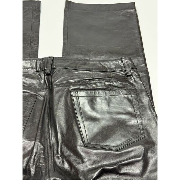 Gap Boot Cut Black Genuine 100% Leather Pant Size 14 NWOT - Picture 5 of 5